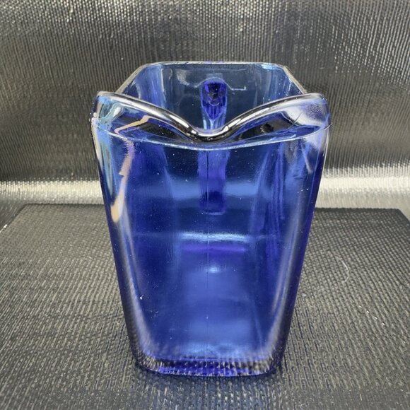 Vintage Hazel Atlas Cobalt Blue Depression Glass Creamer Pitcher Jug Carafe VTG - Picture 9 of 12